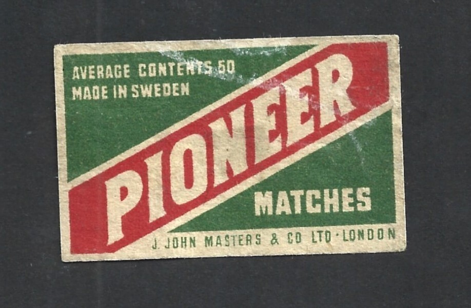 BL vintage Matchbox label - PIONEER
