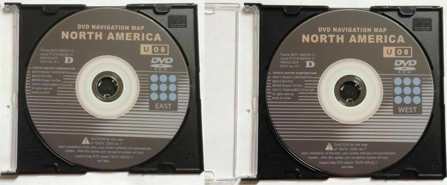 Latest Toyota Lexus GEN 2/3 NAVIGATION DVD Map Update