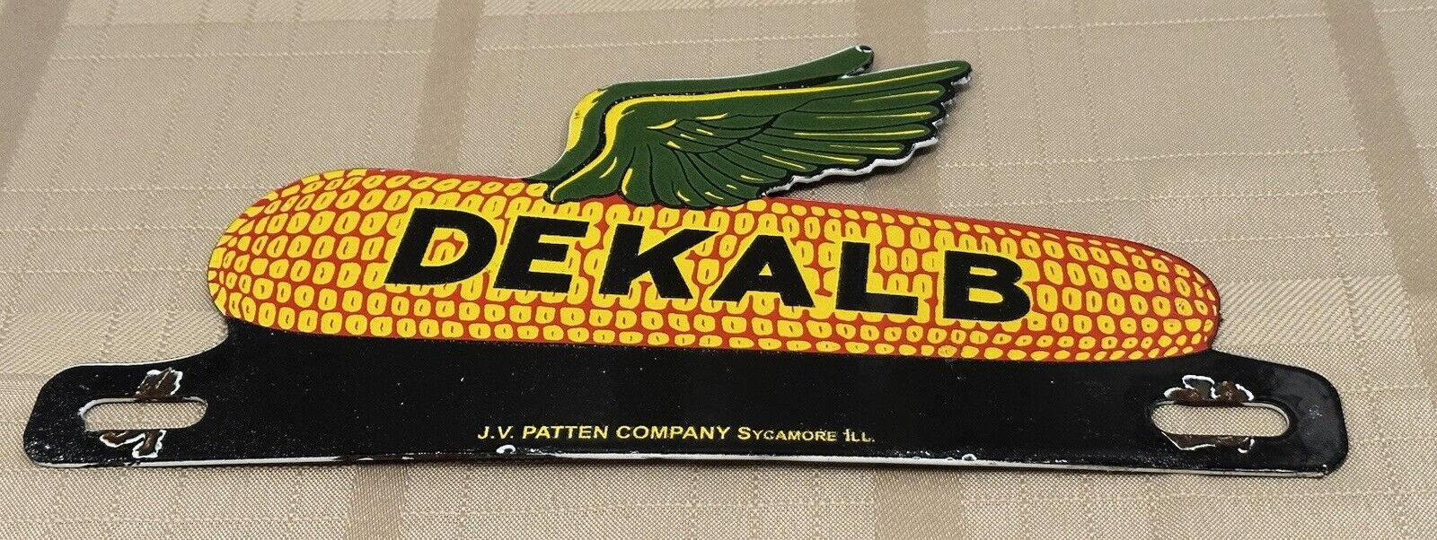 Vintage Dekalb Corn Seed/Cob Porcelain 11” Tag Topper | eBay