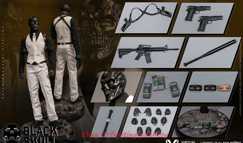 VTS TOYS 1/6 ブラック スカル VM029 Black Skull Perfect Vts Toys Vm-029 1/6 Black Skull Action Figure Toy