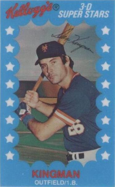 1982 Kellogg's 3-D Super Stars - Dave Kingman #19
