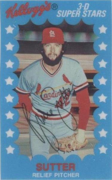 1982 Kellogg's 3-D Super Stars - Bruce Sutter #17
