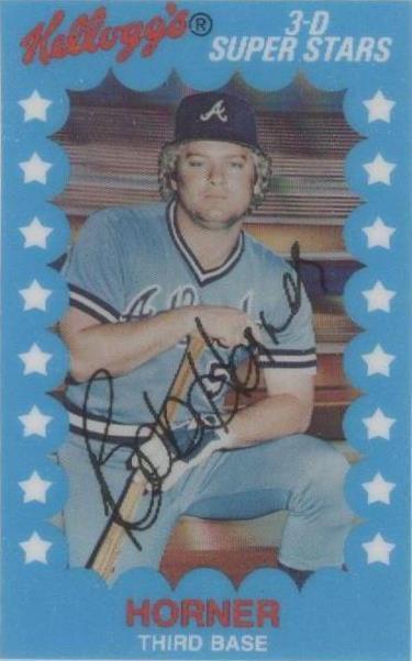 1982 Kellogg's 3-D Super Stars - Bob Horner #13