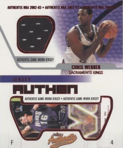 2002-03 Fleer Authentix - Chris Webber #JA-CW
