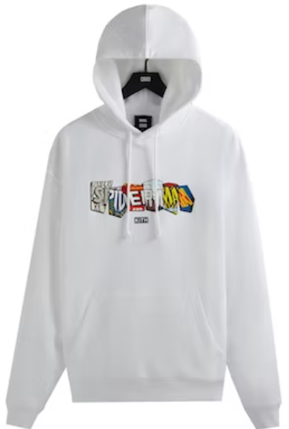 Pre-owned Kith X Spider-man "comic Covers" Hoodie Sweatshirt Size S In White