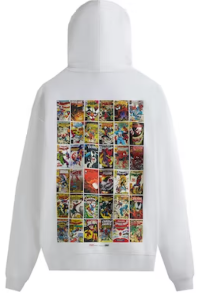 Pre-owned Kith X Spider-man "comic Covers" Hoodie Sweatshirt Size S In White
