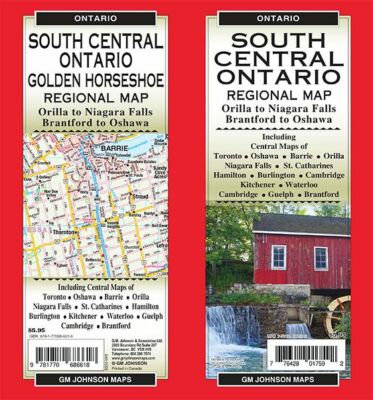 Regional Map of South Central Ontario, Canada, by GMJ Maps 