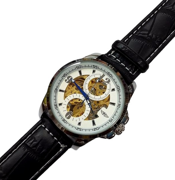 Orologio Da Polso YK Uomo Analogico Automatico Moderno Fashion Nero Quad Bia lac