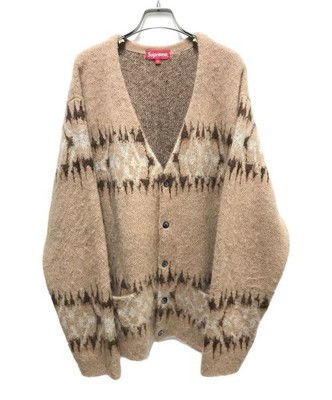 SUPREME Men's Cardigan Abstract Stripe Beige USA Size:XL/10047