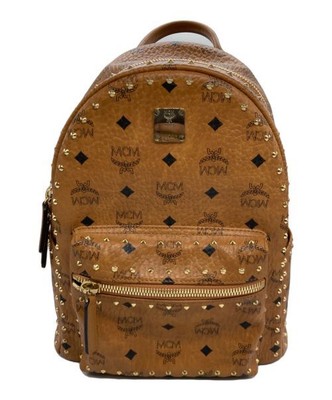 Mcm Stark Visetos Outline Studs Back Pack Mini Backpack DOl32