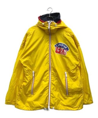 DSQUARED2 Layered Nylon Jacket Yellow Red Navy Men Size L Good Condition