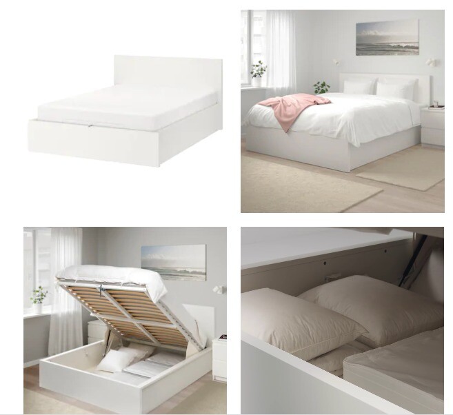 Ikea Malm Ottoman Bed King size & HÖVÅG Pocket sprung
