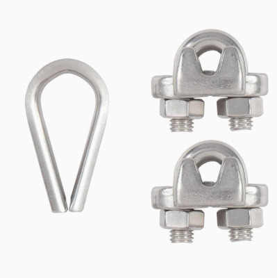 National Hardware 1/4'' Stainless Steel Cable Clamp Kit N100-345