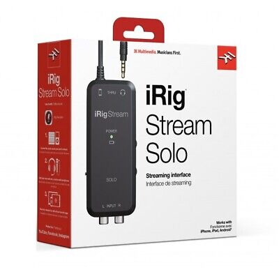 IK Multimedia iRig Stream Solo Ultracompact TRRS Audio Interface for iOS/Android