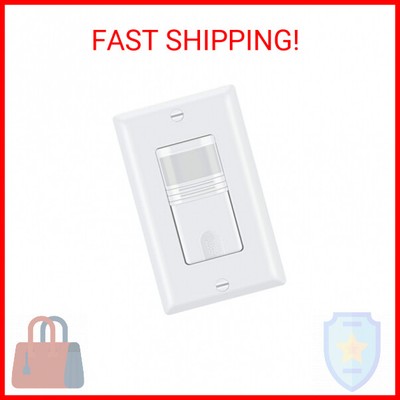 ECOELER 3Way Motion Sensor Light Switch, PIR in Wall Sensor Switch, Occupancy Se
