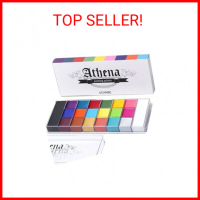 UCANBE Athena Face Body Paint Oil Palette, Professional Flash Non Toxic Safe Tat