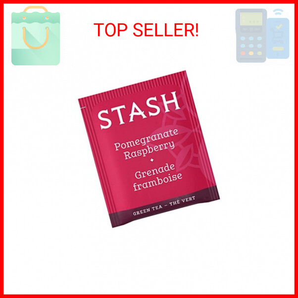 Stash Tea Pomegranate Raspberry Green Tea, Box of 100 Tea Bags