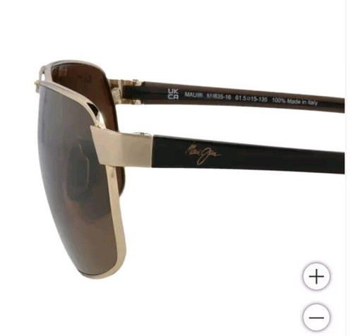 Pre-owned Maui Jim The Bird Polarized Sunglasses 835-16 Hcl Bronze Monel Metal Men In Gray