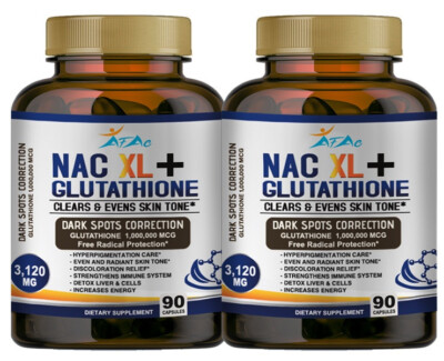 2  NAC N-Acetyl-Cysteine 3120mg Free Radical Protection Respiratory Health 180CP