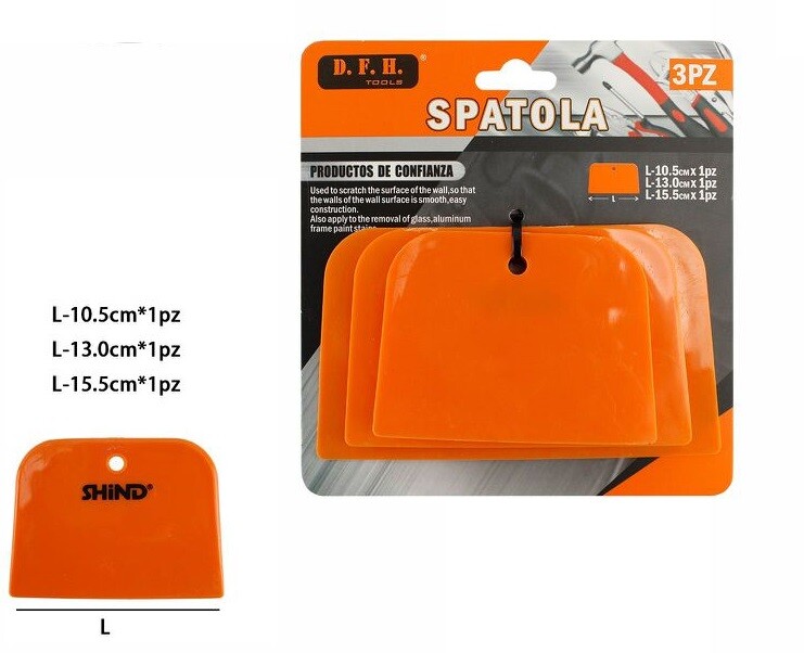 Set 3 Spatole Per Stuccare Stucco In Plastica dfh