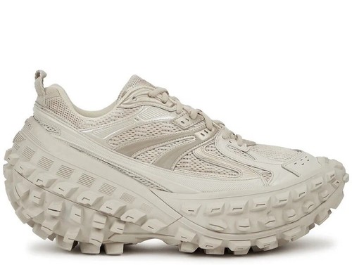 BALENCIAGA Women's Bouncer Defender Platform Sneakers Beige
