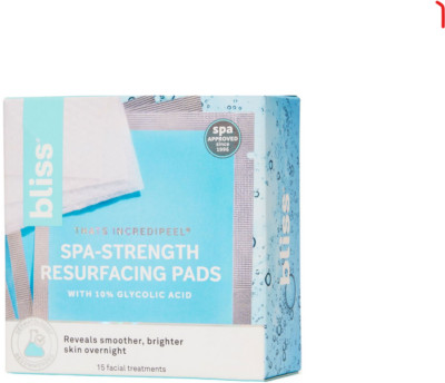 Bliss Spa Strength Resurfacing Pads 15 Count Per Box- 10% Glycolic Acid