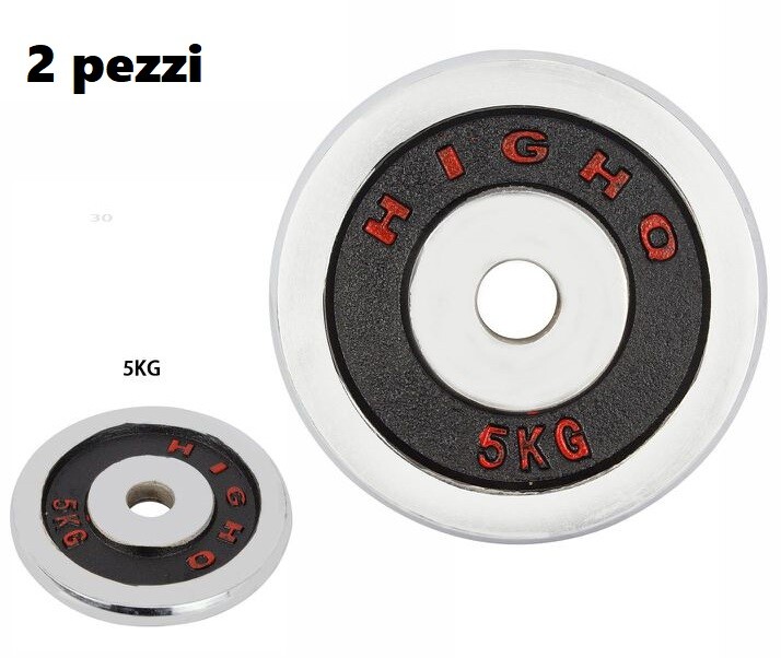 Coppia Dischi Piastre Pesi Bilanciere Da 5kg Ognuno Bodybuilding Palestra dfh
