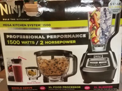 Ninja Professional 1500 Watts Mega Kitchen Used With Attachements