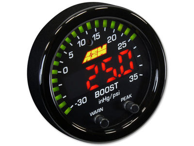 AEM Boost Gauge 30-0306 X-Series Boost Pressure Gauge -30inHg ~ 35PSI / 1~2.5BAR