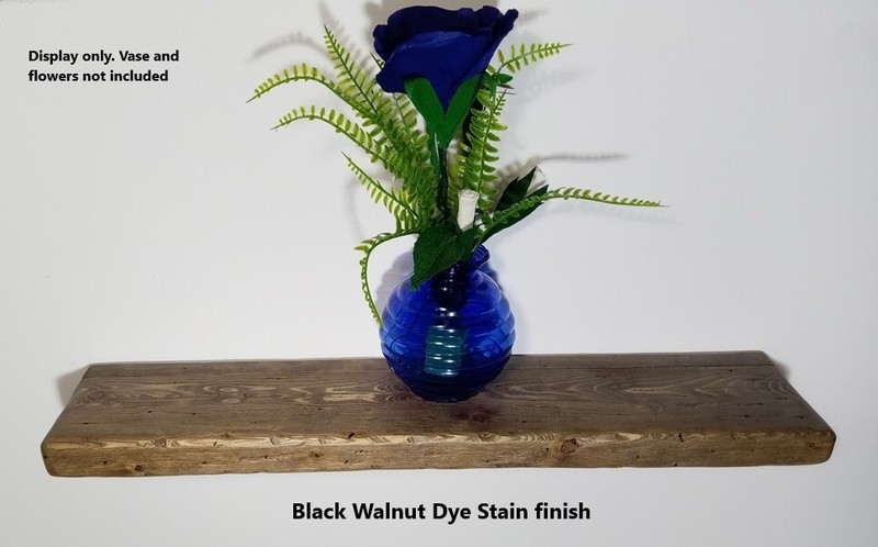 Handmade Rustic Distressed solid pine wood Floating shelf.  4