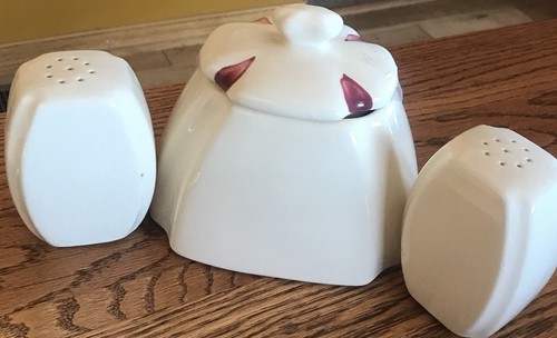 Vintage Purinton Pottery Apple Pear Salt & Pepper Grease Jar