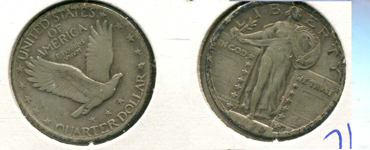 1920 D STANDING LIBERTY QUARTER XF 7107S | eBay