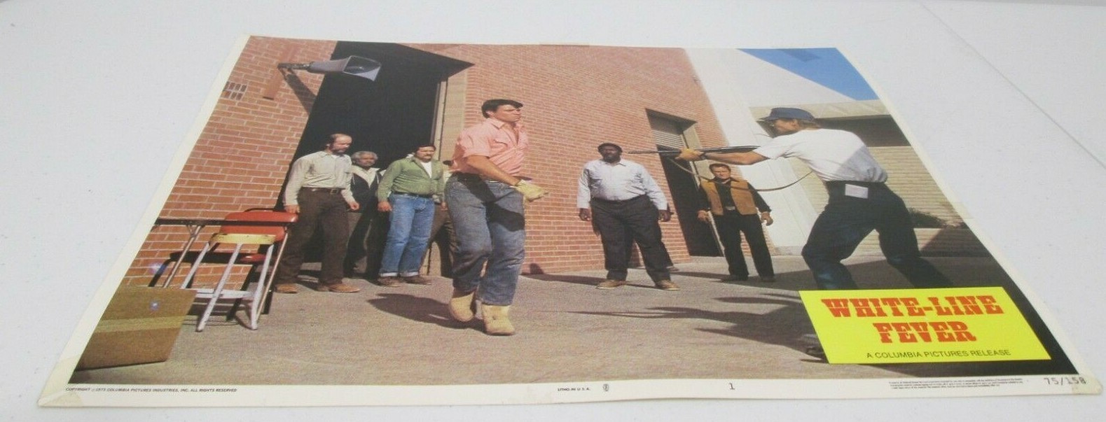 Vtg Original 1975 Lobby Card White Line Fever Slim Pickens Jan Michael Vincent 8