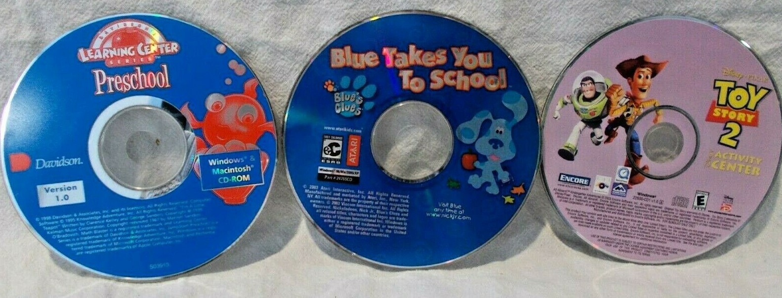 Lot of 10 CD-ROM Discs  Educational Games Pre-School To 4th Grade Discs Only