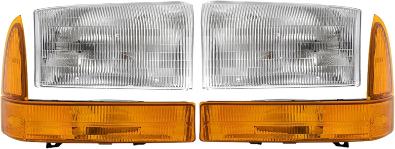 Driver Passenger Side Headlight Kit for Ford F-250 Super Duty Lariat XL XLT