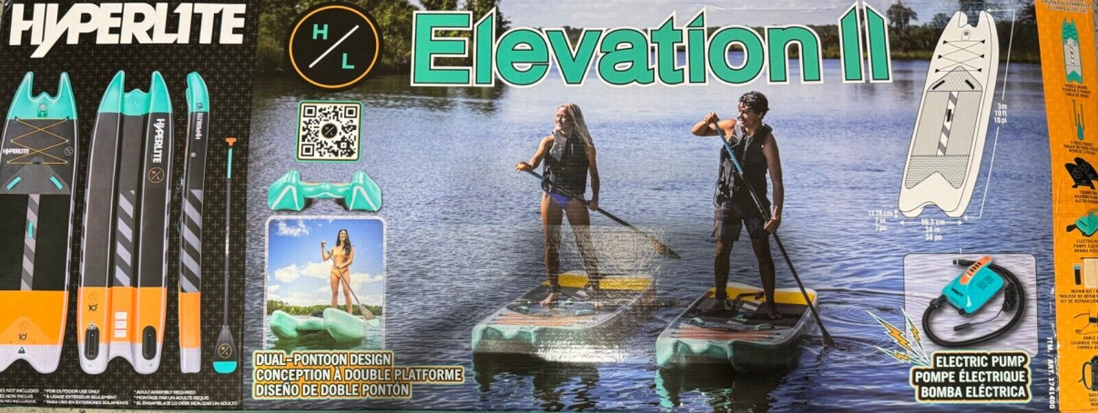 New sealed Hyperlite Elevation 2.0 Dual-Pontoon iSUP 10 ft New sealed Hyperlite Elevation 2.0 Dual-Pontoon iSUP 10 ft