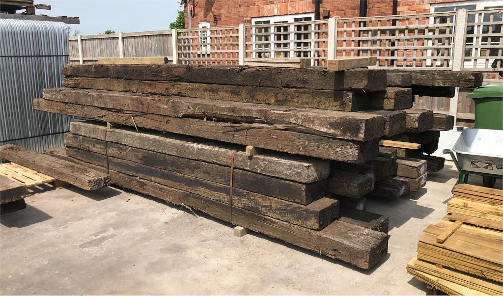 🌻 •Used• Wooden/ Timber Railway Sleepers Various Sizes in Sale