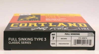 Cortland 444 Full Sinking Type 3 Fly Line - ALL SIZES - FREE FAST SHIPPING
