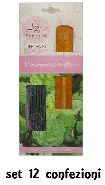Set 12 Confezioni 20 Bastoncini Incenso Profumati Patchouli Delle Indie hmj