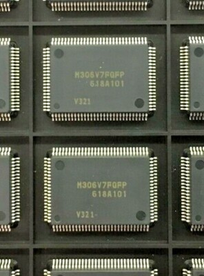 (2 PIECE LOT) M306V7FGFP, Microcontroller 16-Bit FLASH M16C CPU 16.1MHz CMOS