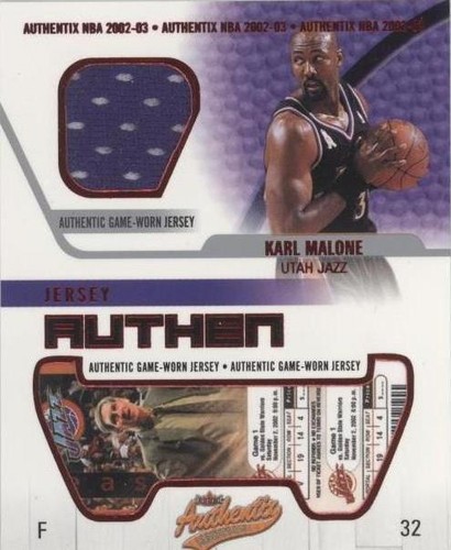 2002-03 Fleer Authentix - Karl Malone #JA-KM