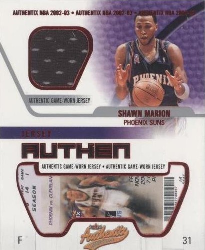 2002-03 Fleer Authentix - Shawn Marion #JA-SM