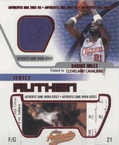 2002-03 Fleer Authentix - Darius Miles #JA-DM