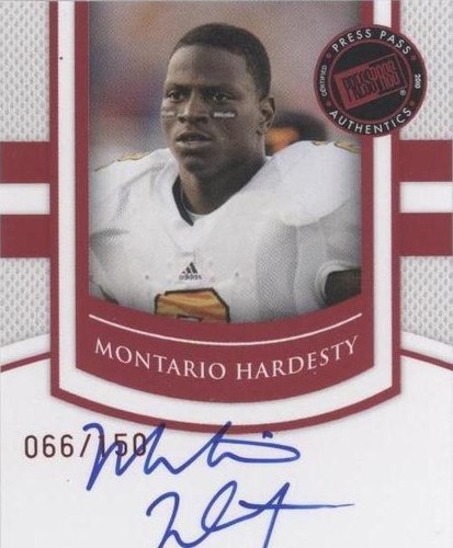 2010 Press Pass Portrait Edition Montario Hardesty #SS-MH
