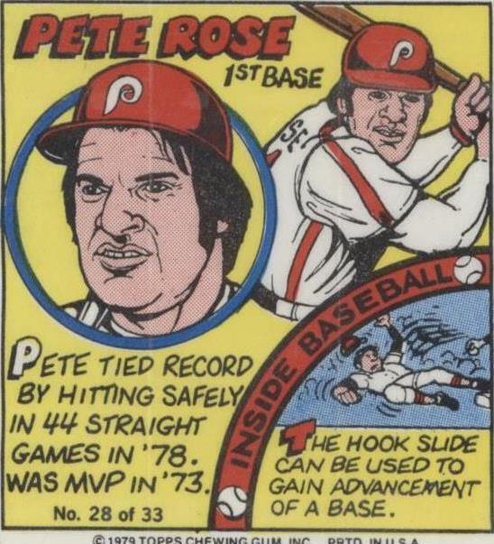 1979 Topps MLB Bubble Gum Player Portraits - Pete Rose #28