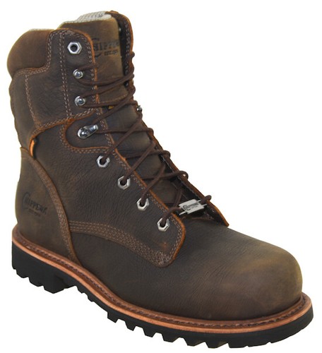 Pre-owned Chippewa Men's Bolville 8" Nano Composite Waterproof Work Boot Style 73208 In Brown