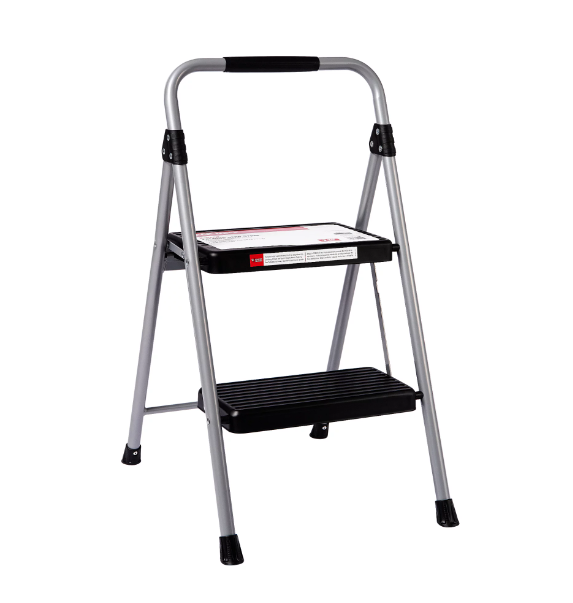 2-Step Household Folding Steel Step Stool, ANSI Type 2, 225 