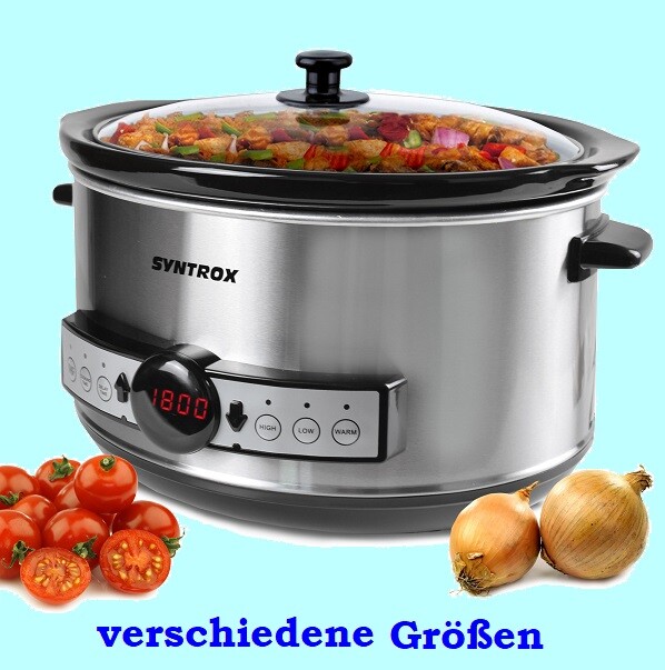 Digitaler Slow Cooker Mit Timer Edelstahl - Verschied. GrÃ¶ÃEn  Syntrox