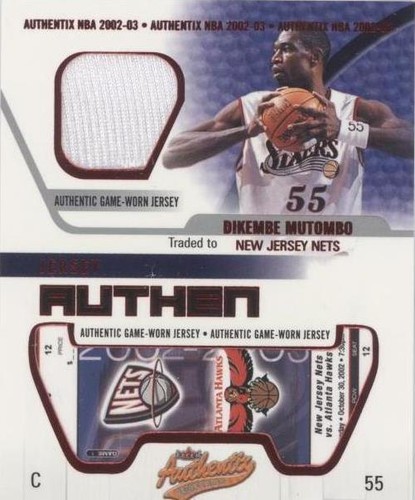 2002-03 Fleer Authentix - Dikembe Mutombo #JA-DM