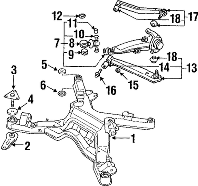 Genuine Mitsubishi Trailing Arm Bearing MB515259